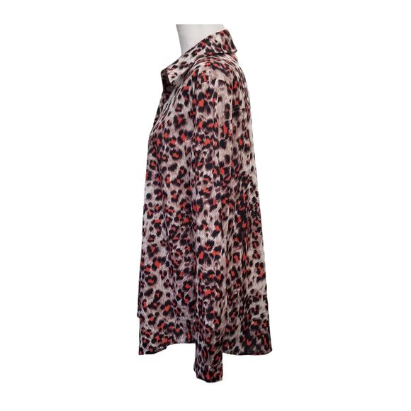 PrettyLittleThing Oversized Animal Print Button Down Top Size 4 - Picture 4 of 14